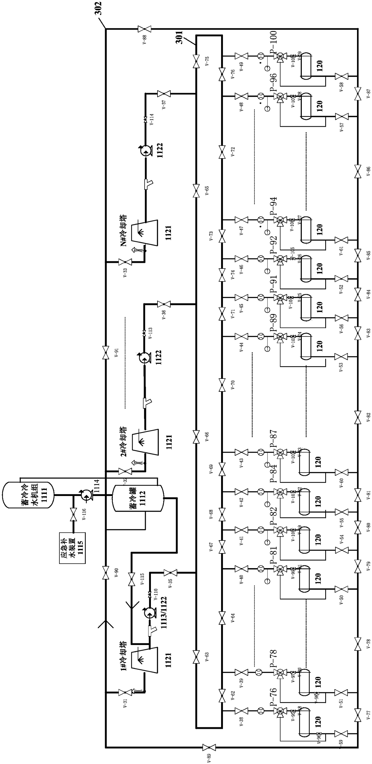 Data center emergency cooling system and control method thereof