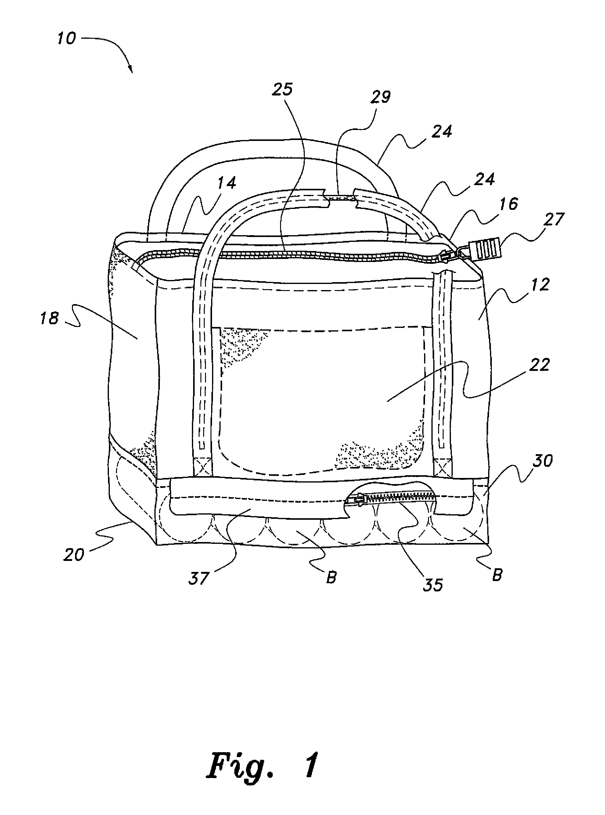 Beach/pool bag with hidden compartment