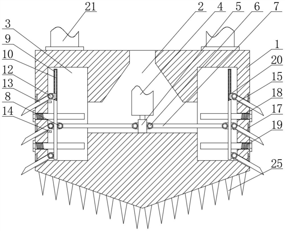 A spud shoe of a jack-up drilling platform