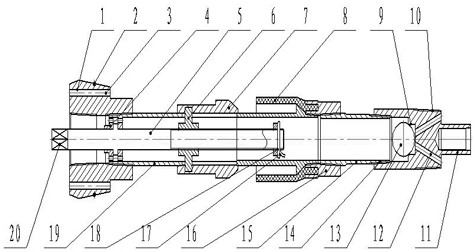 Pressure testing device and pressure testing method for rod pump wellhead facilities