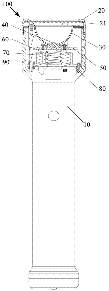 Light source moving device and flashlight with the light source moving device