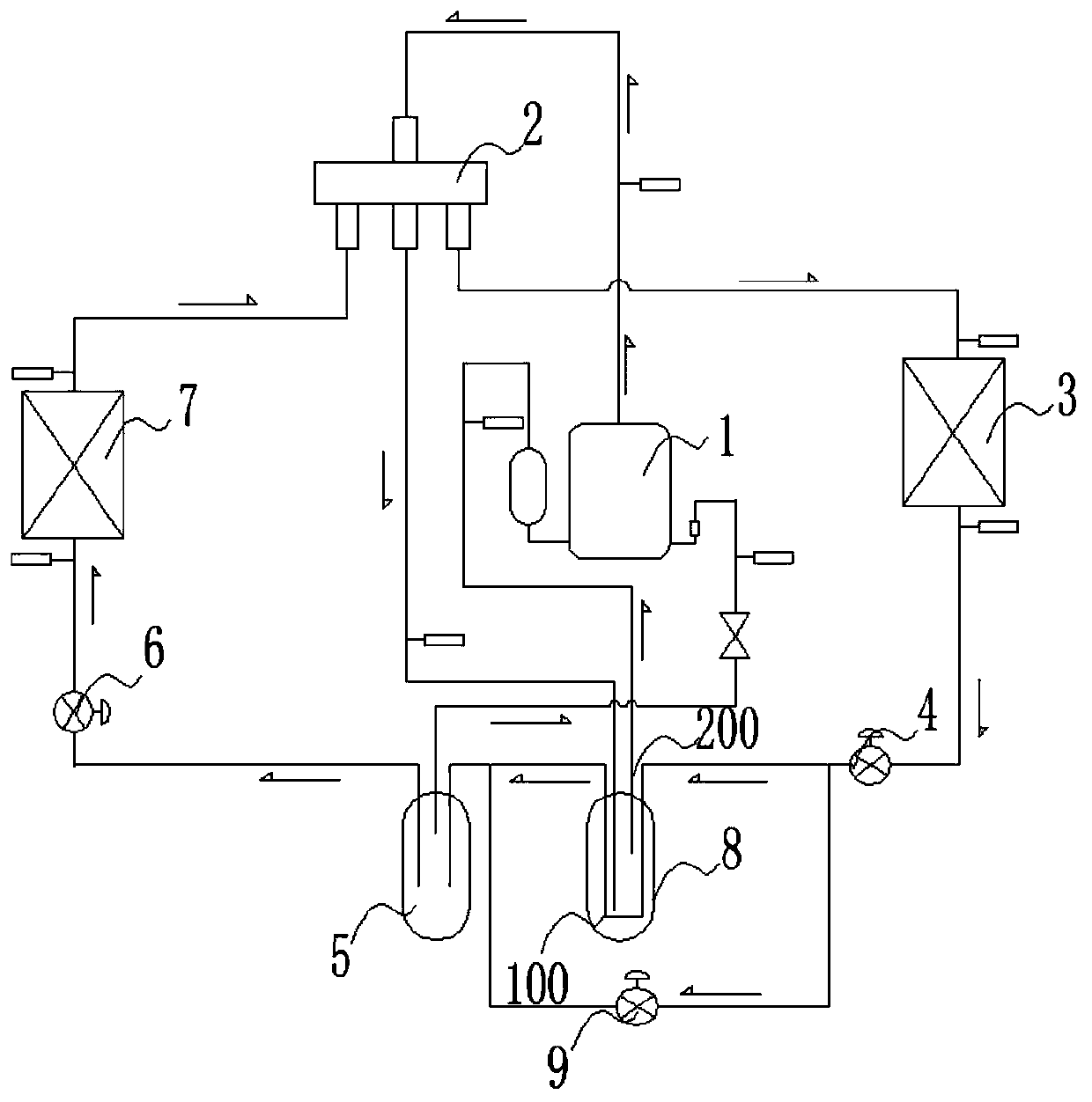 Heat pump system, gas suction overheating degree control method, and gas-liquid separator accumulated-liquid evaporation control method