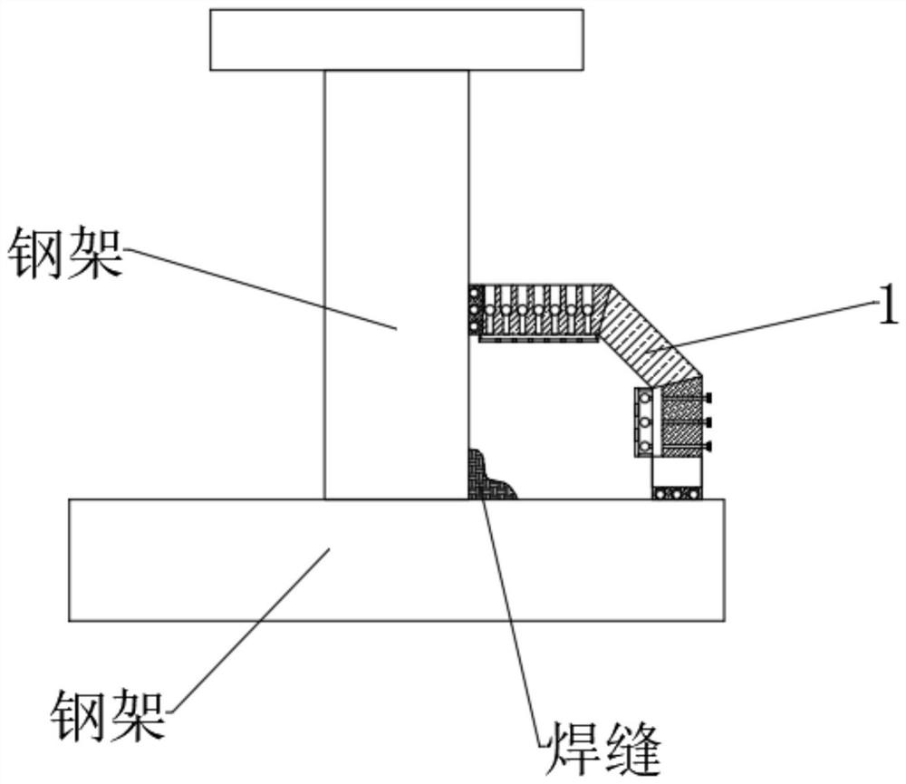 Steel structure bridge truss welding tool and welding method