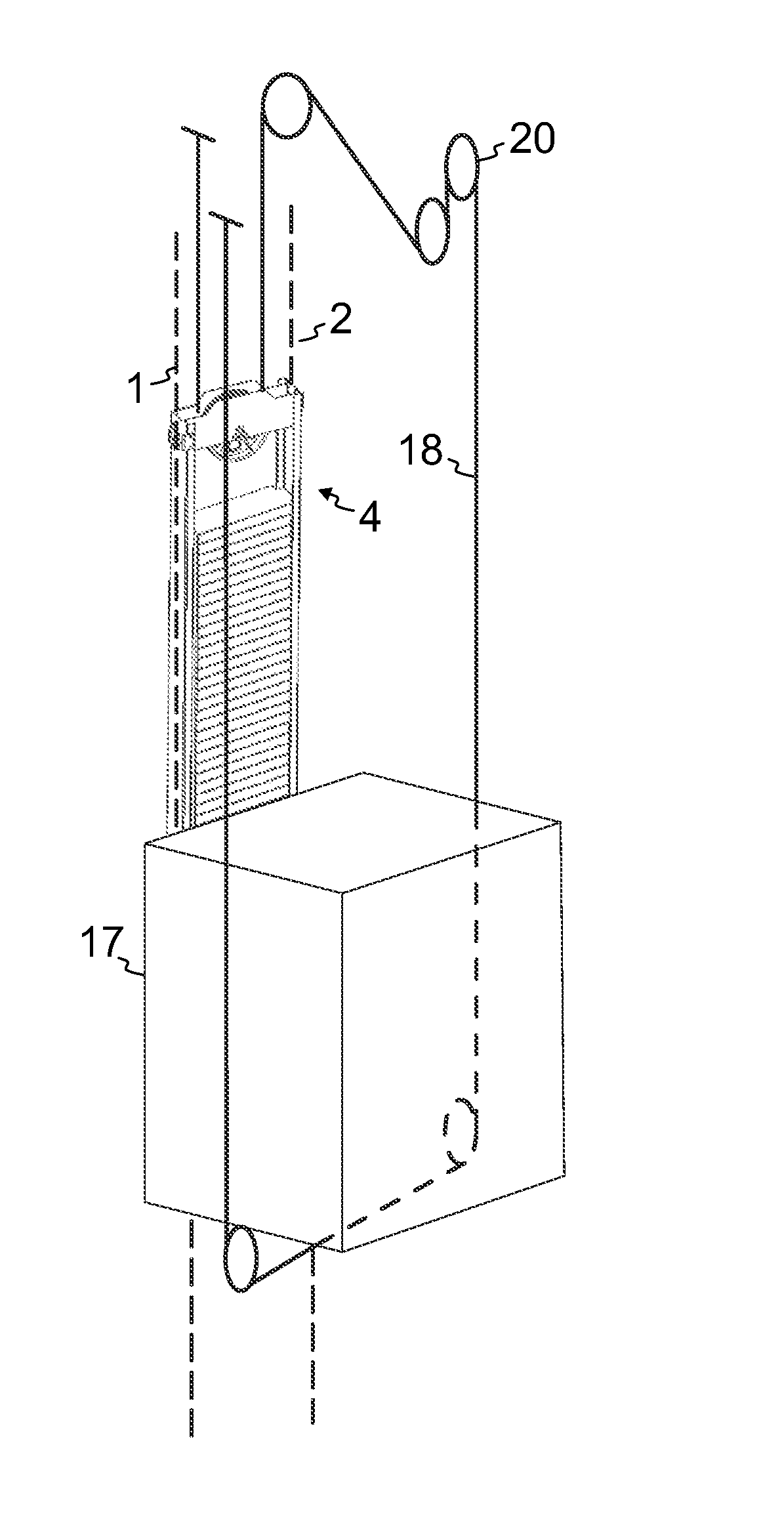 Counterweight arrangement for an elevator and an elevator