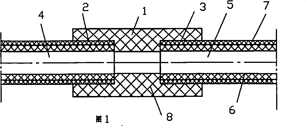 Plastic pipe network connected by pipe jointers made of refractory non-cross-linked poly ethylene