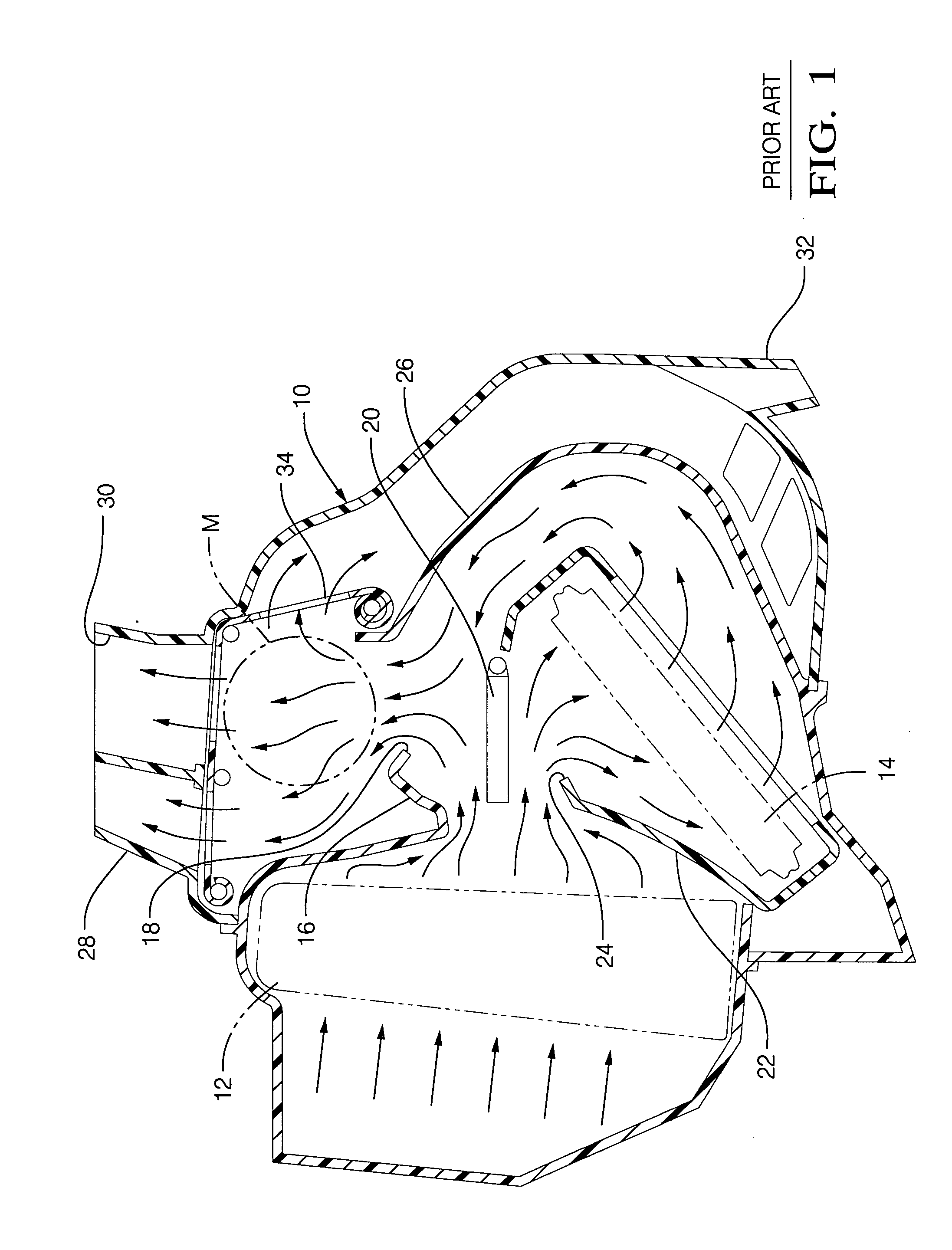 Box vane mixing element for automotive heating, ventilating and air conditioning system