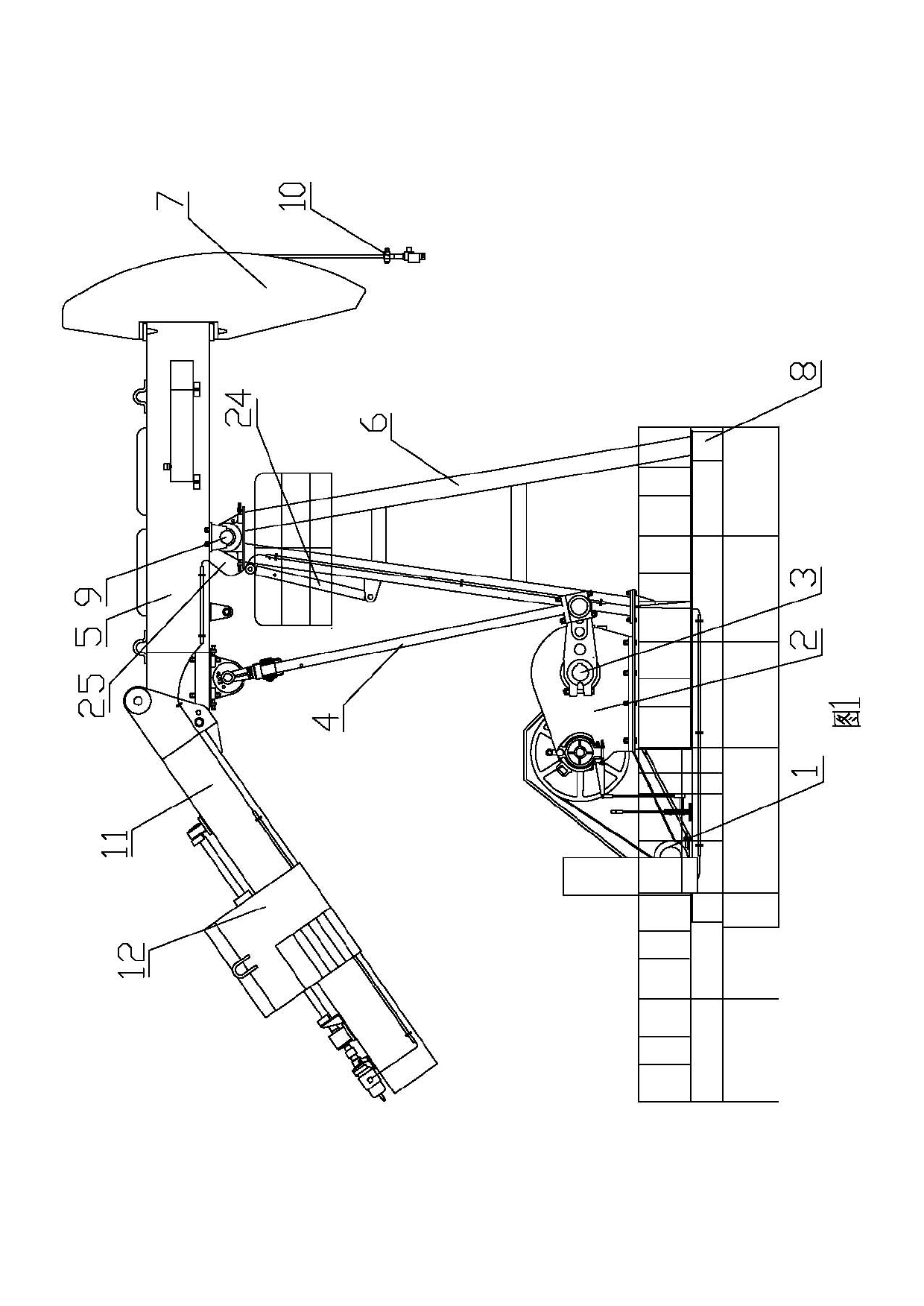 Walking beam type electric manually-balanced pumping unit