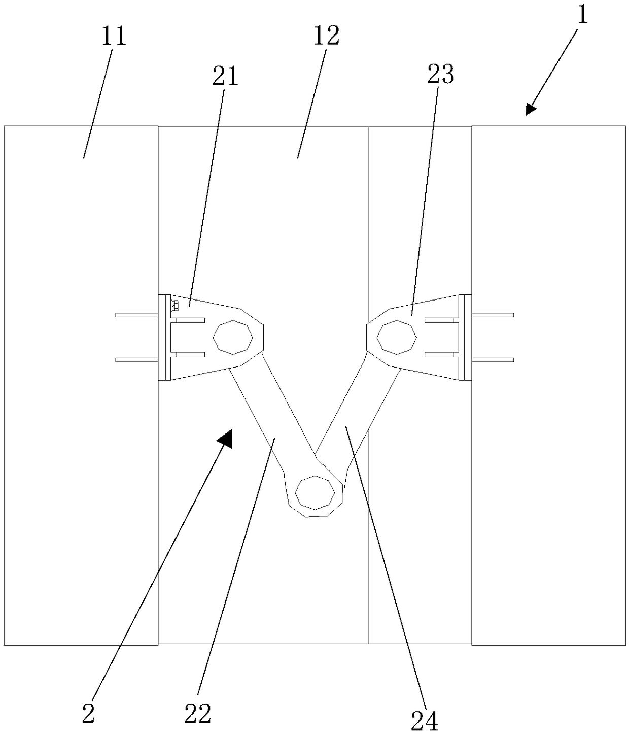 Movable supporting shield for urban pipe gallery construction and limiting hinges of shield