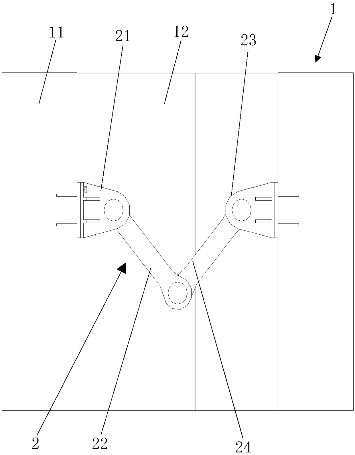 Movable supporting shield for urban pipe gallery construction and limiting hinges of shield