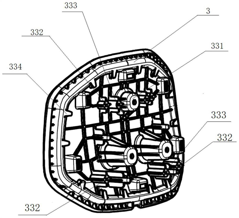 Mounting structure for automobile seat headrest