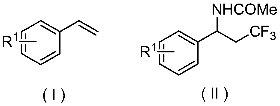 Electrochemical preparation method of beta-trifluoromethylamide compounds