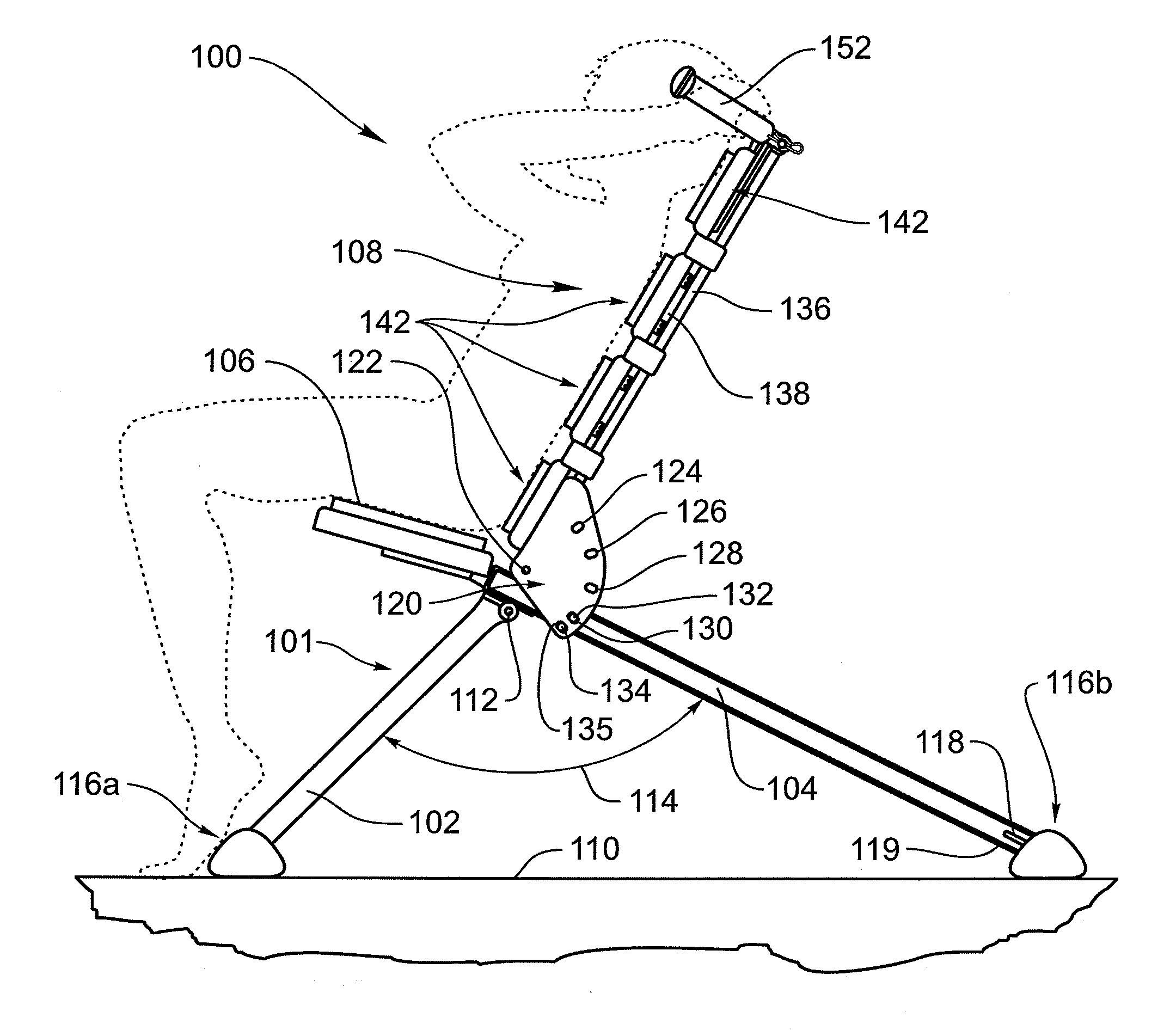 Adjustable abdominal excercise machine