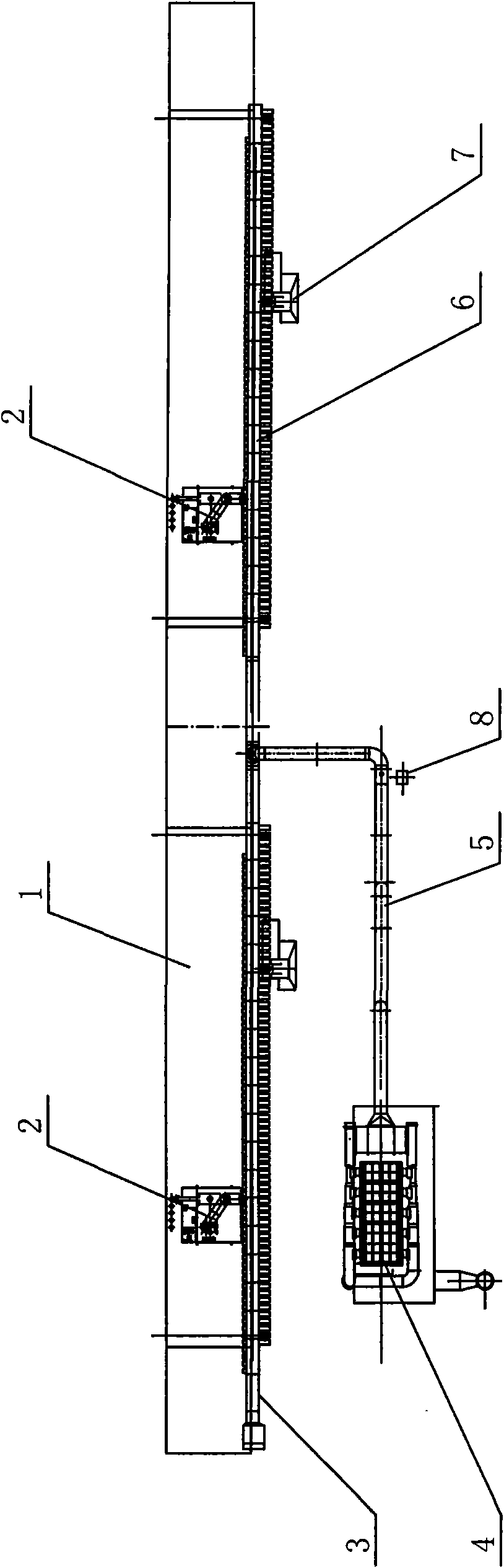 Coal-charging and coke-discharging flue gas integration dust-removal process for side coal-charging coke oven