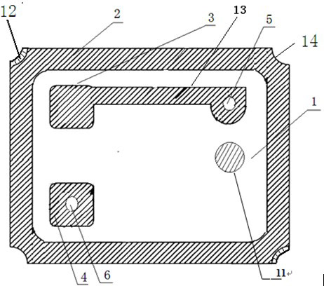 SMD (Surface Mount Device) quartz crystal resonator base and processing method thereof