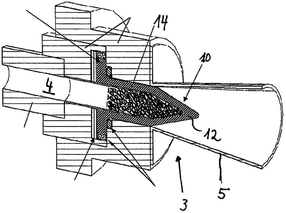 Device for determining or monitoring the filling level of a filling material stored in a container