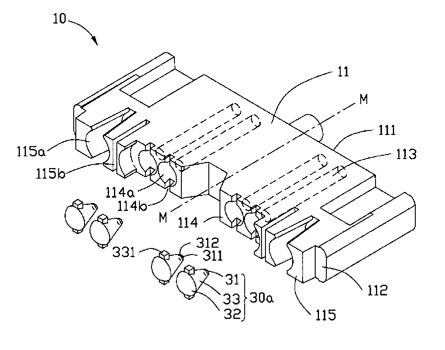 Optical fibre plug, optical fibre socket and optical fibre connector