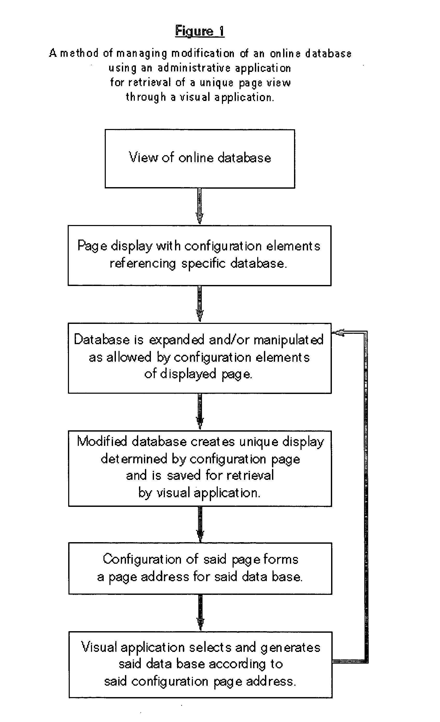 Interactive website configuration, display and management application