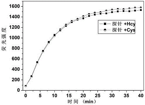 Preparation and application of novel cysteine and homocysteine fluorescence probe