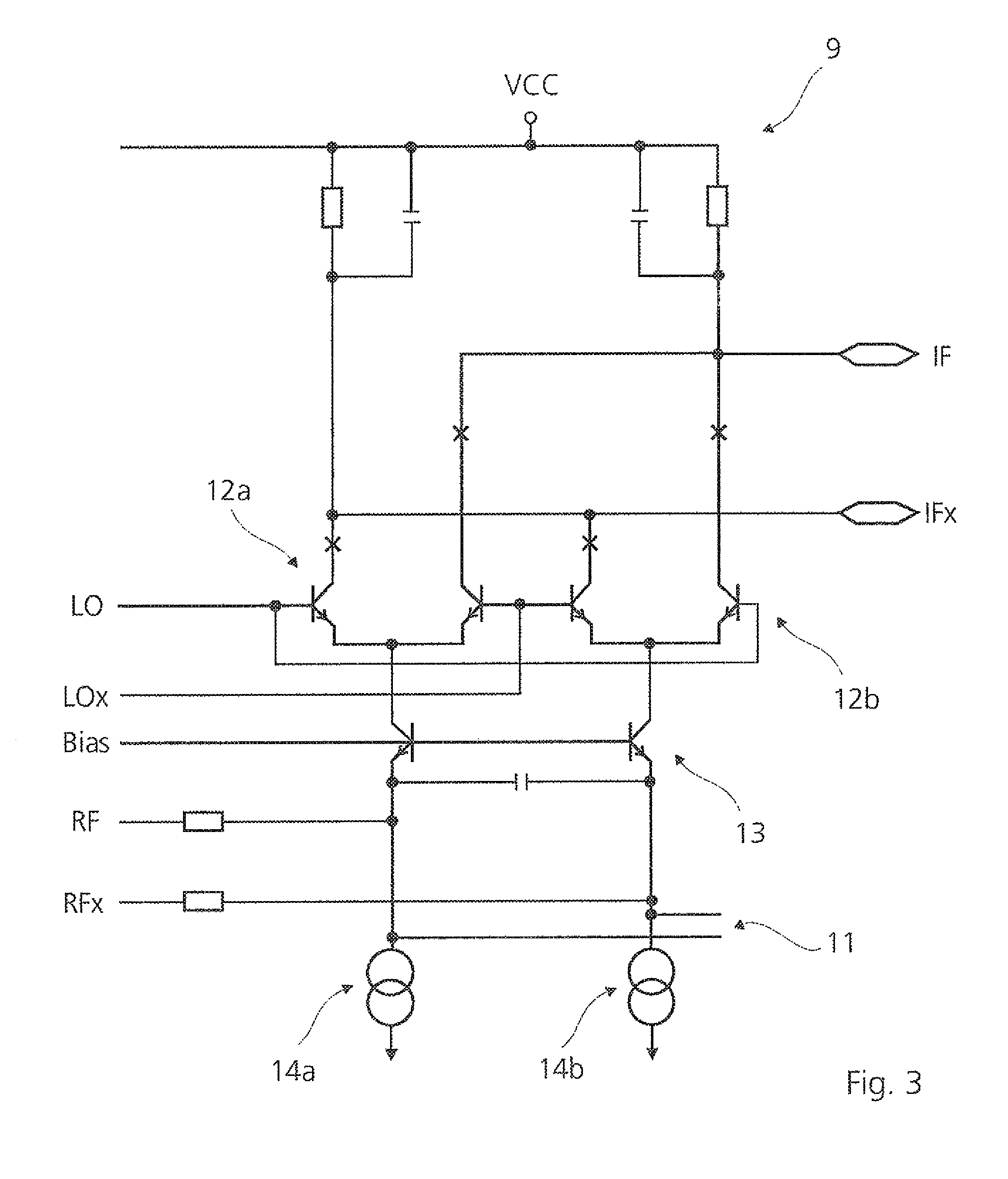 Monostatic multibeam radar sensor device for a motor vehicle