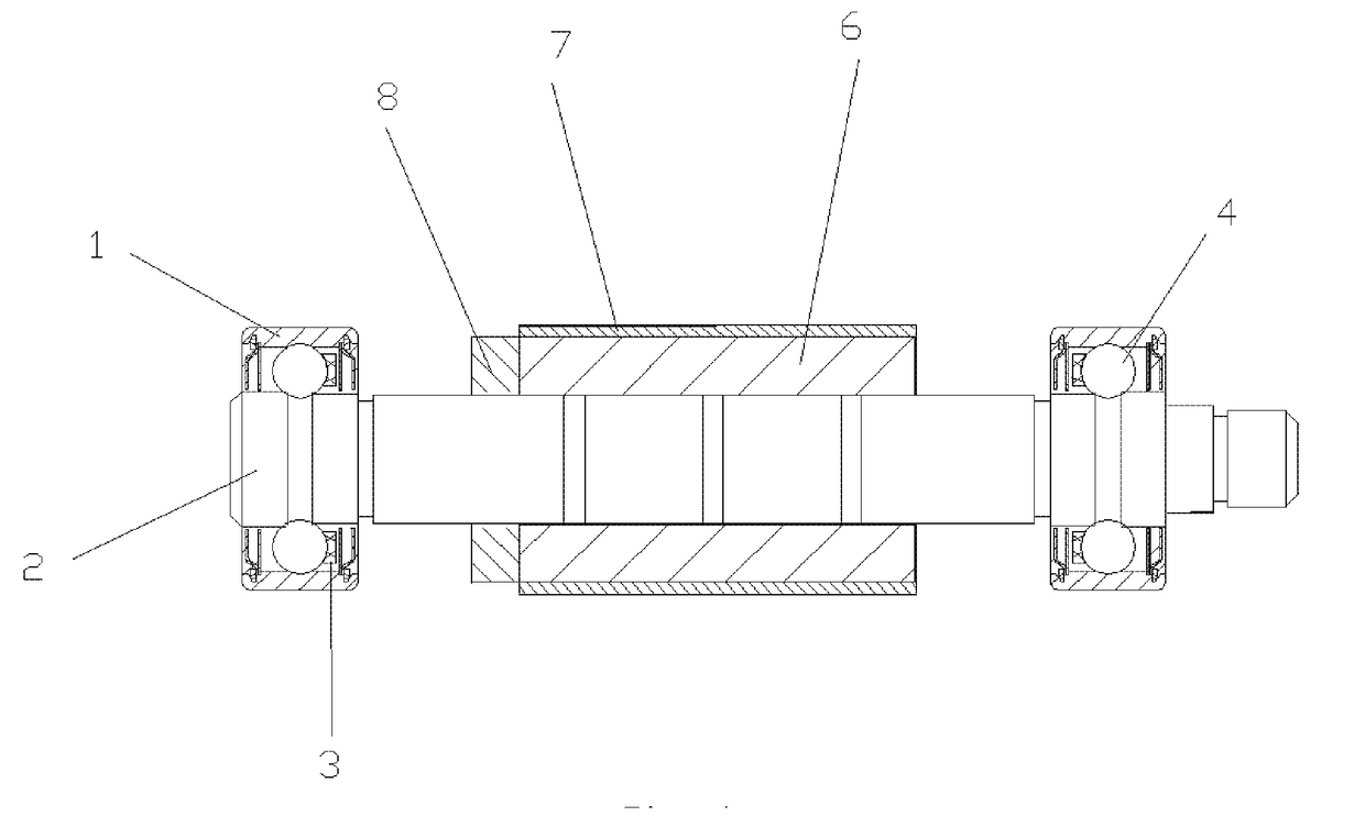 Deep groove ball bearing with a rotor