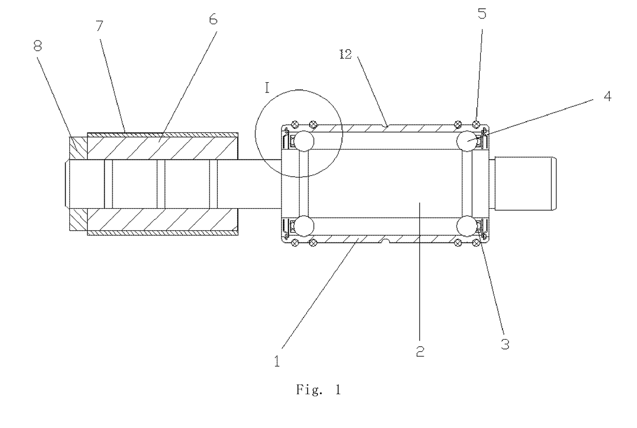 Deep groove ball bearing with a rotor