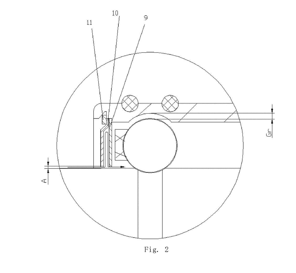 Deep groove ball bearing with a rotor