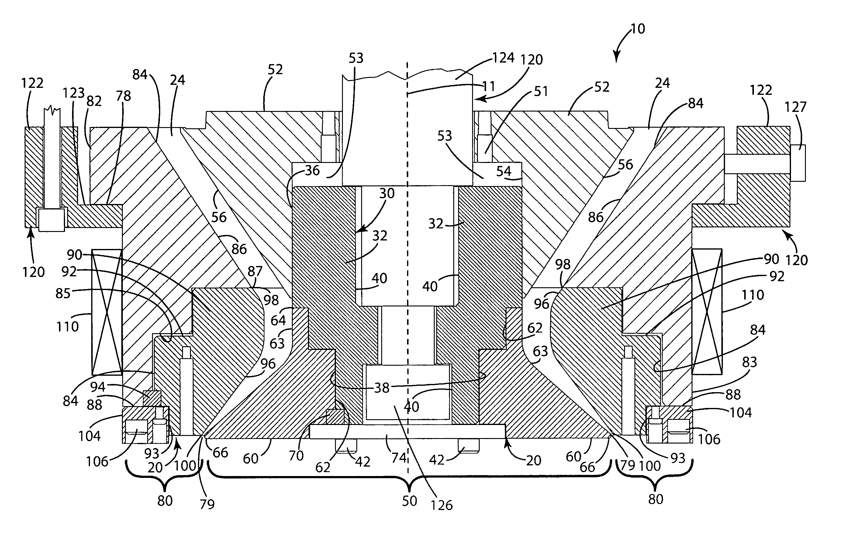 Quick change head tooling for blow molding machine