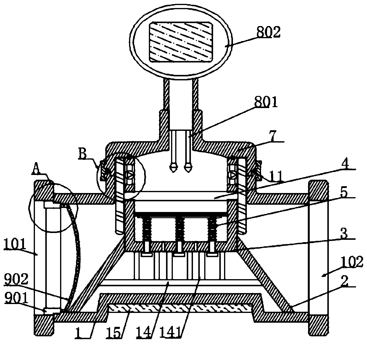 Shock-resistance flow meter