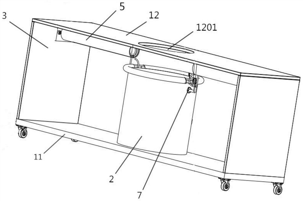 A fast closing device for defecating nursing bed