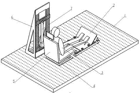 Testing device for whiplash-harming resistance