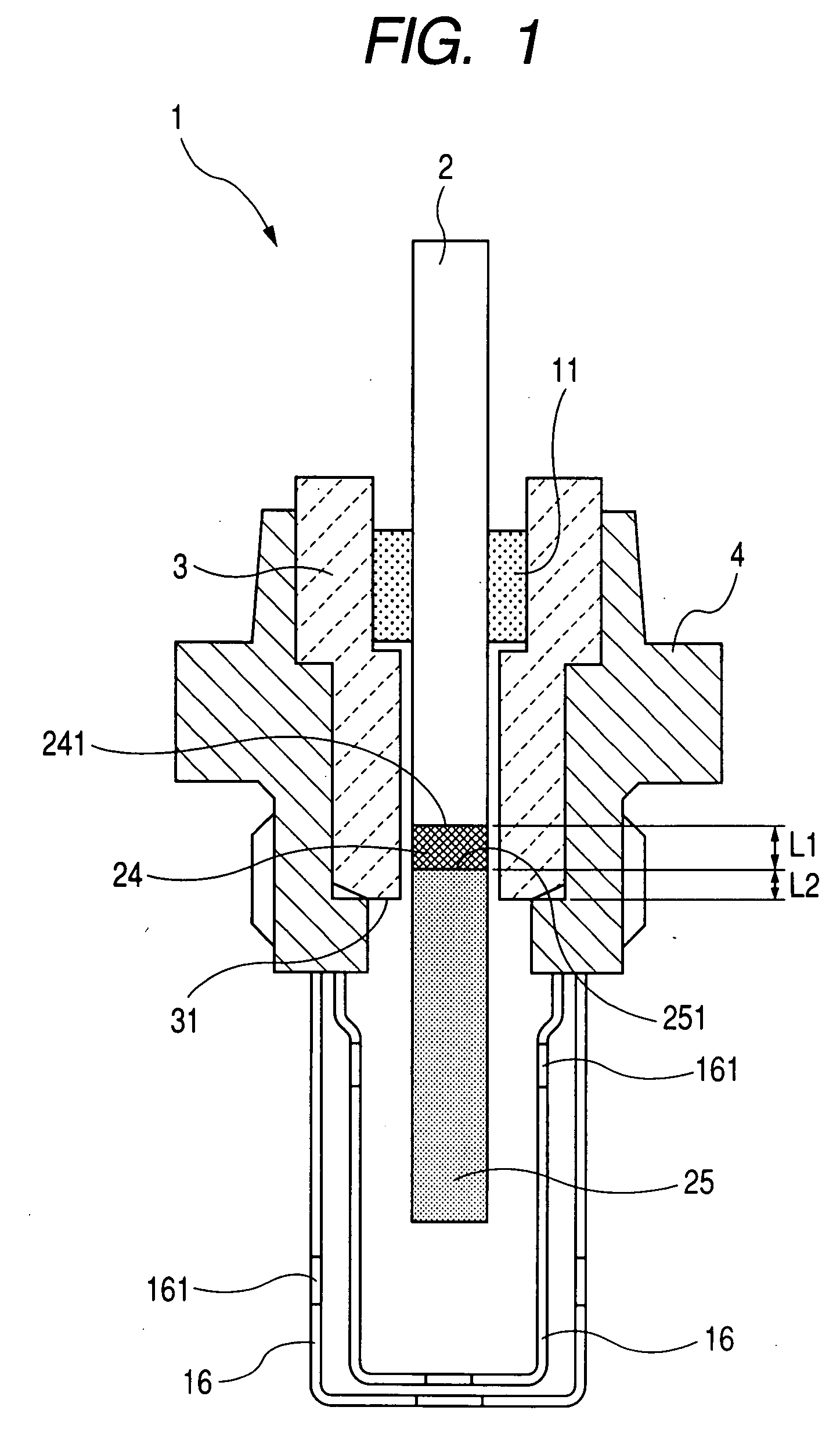 Structure of gas sensor ensuring adhesion of electric lead