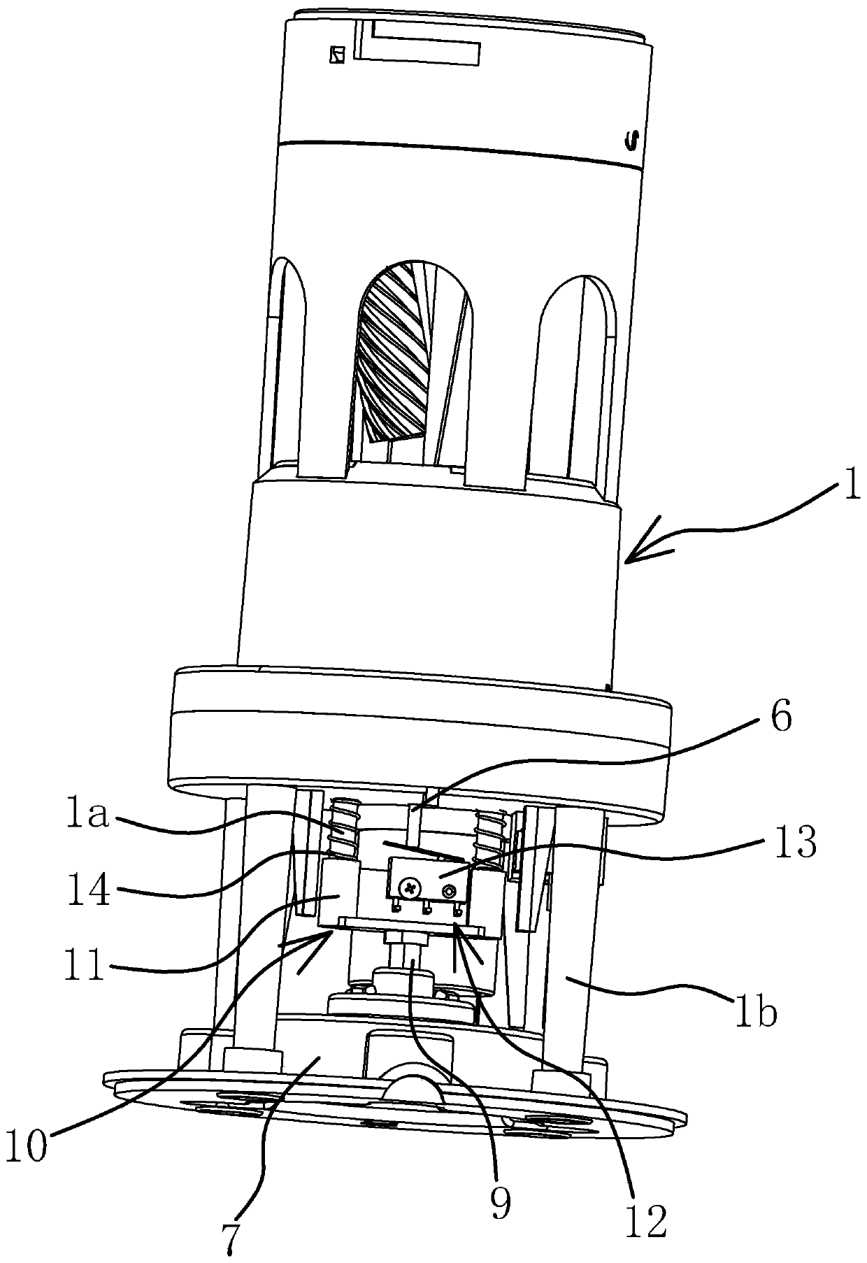 Machine core of electric pencil-peeling device