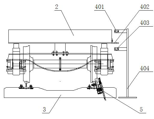 Detection line for railway vehicle speed-reducing equipment