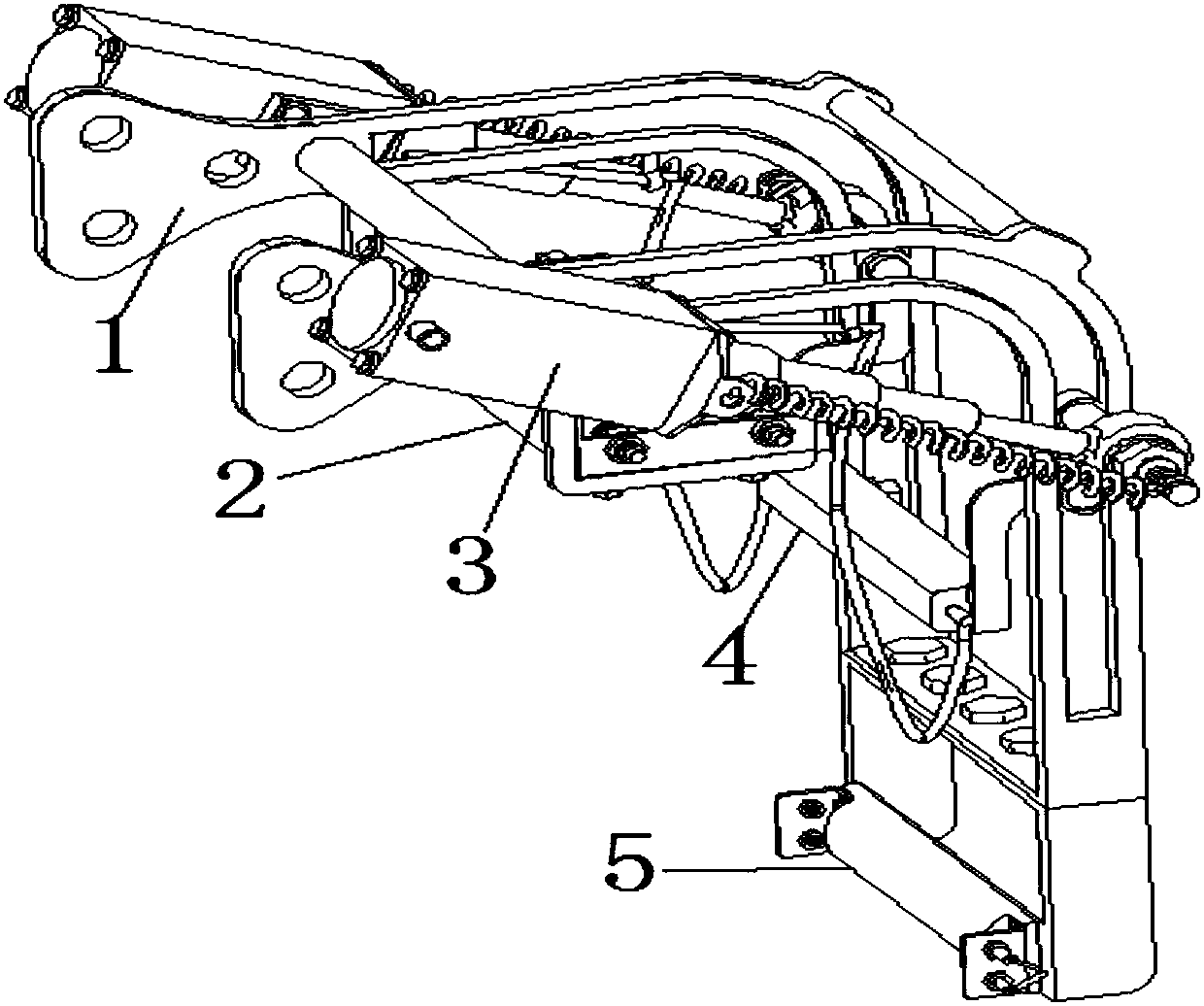 Double-air-cylinder spring-resetting-type automatic anti-stabbing safety device