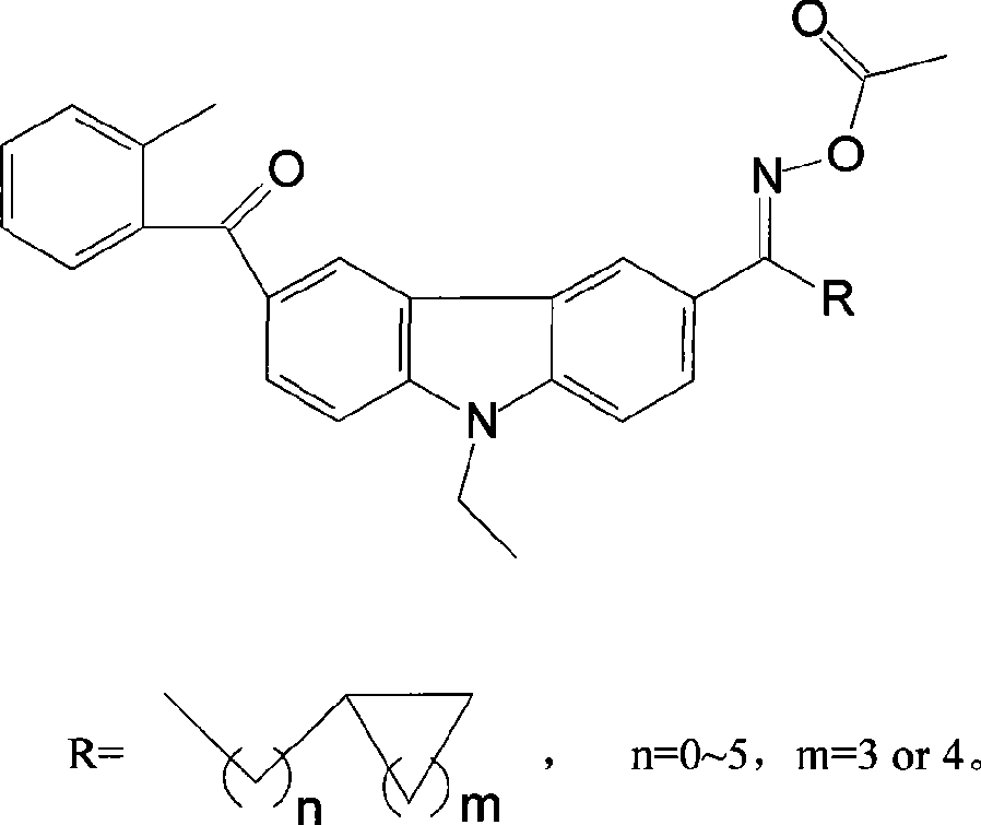 Carbazole oxime ester lightlike initiating agent