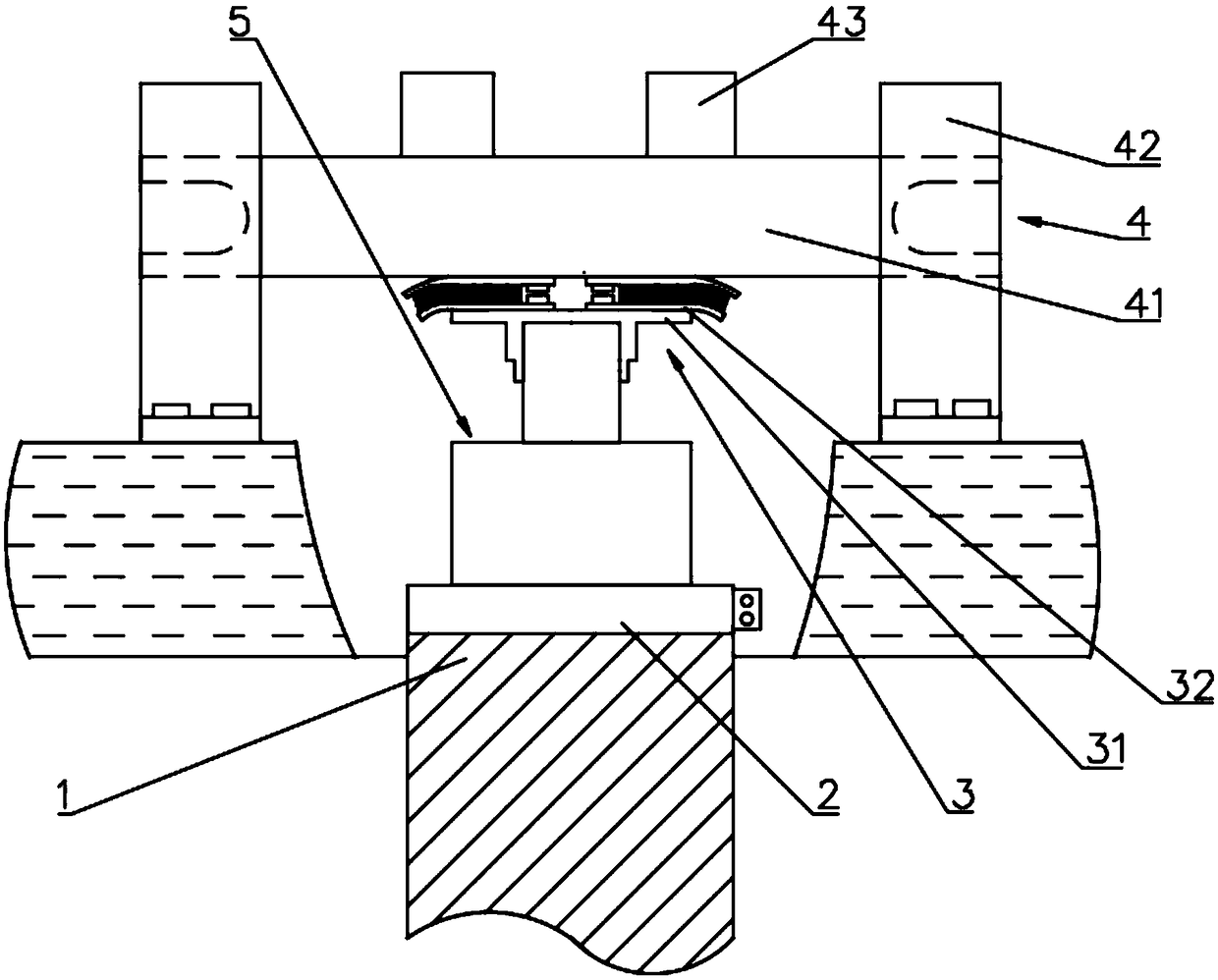 Single-pile vertical pressure-resistance static load test detecting device