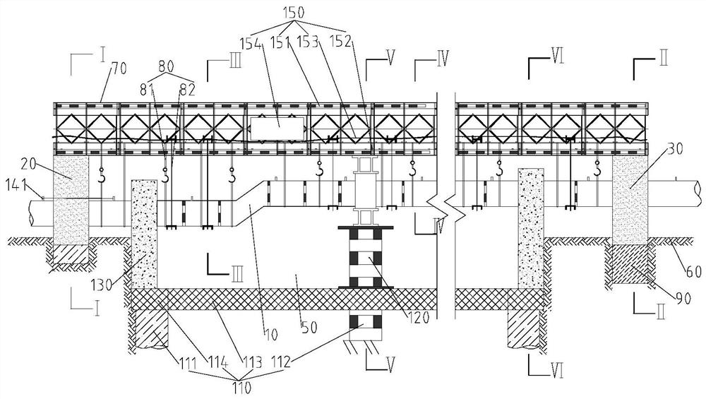 Large-span water supply pipeline supporting system and construction method thereof