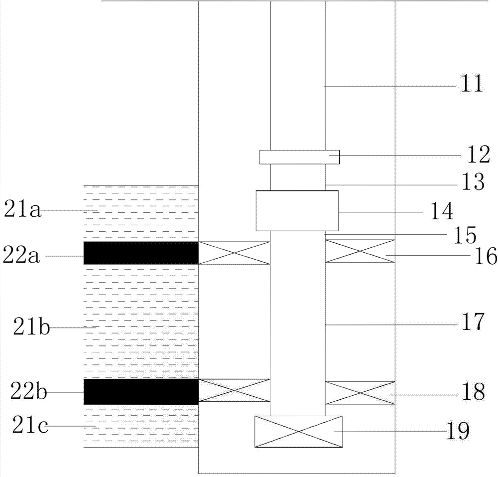 Water plugging pipe column suitable for small partitioning layer plug bottom water well and water plugging method