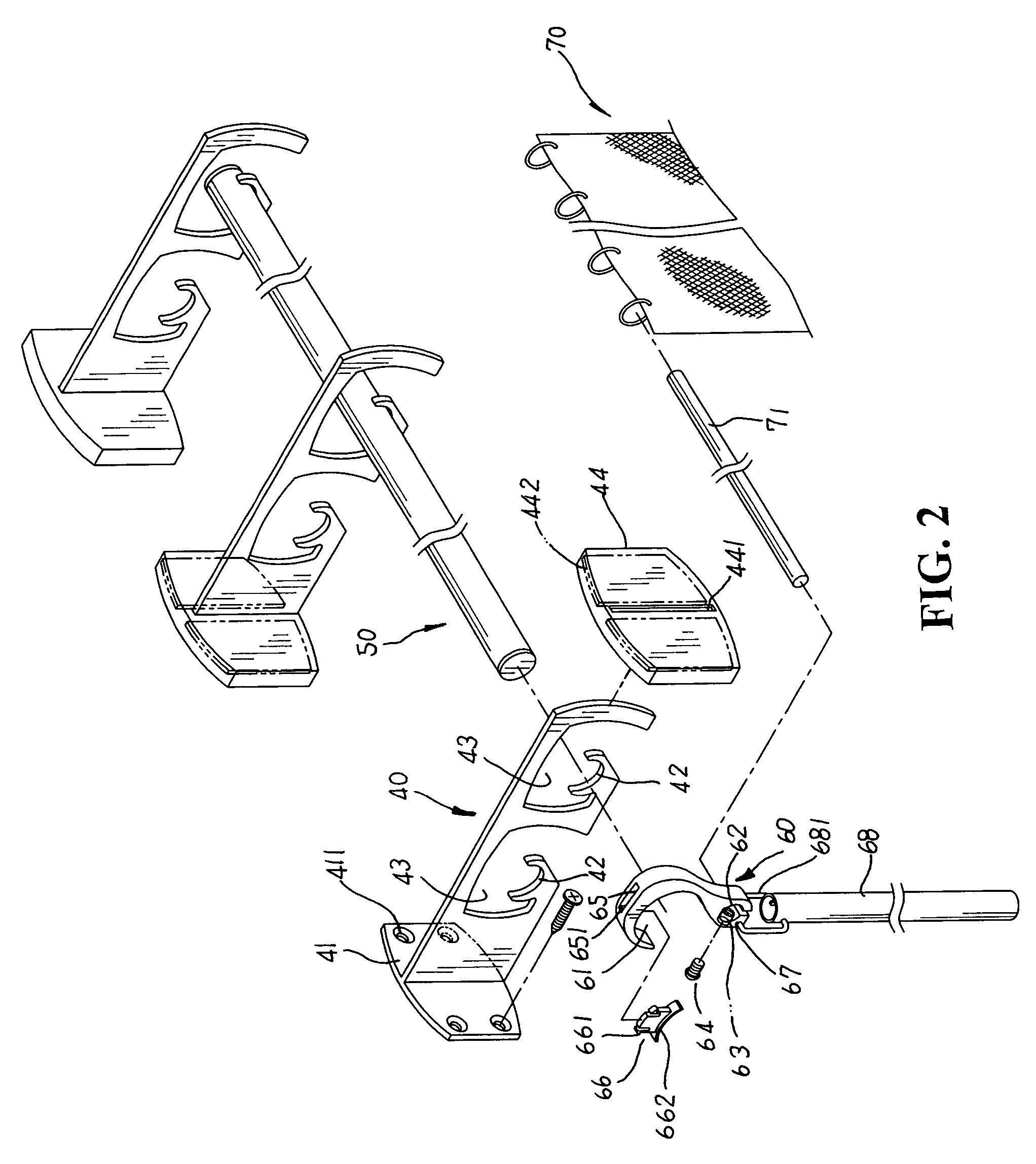 Traverse-type window blind with multiple rods and blinds