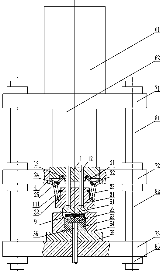 A hydraulic press for wheel hub forming