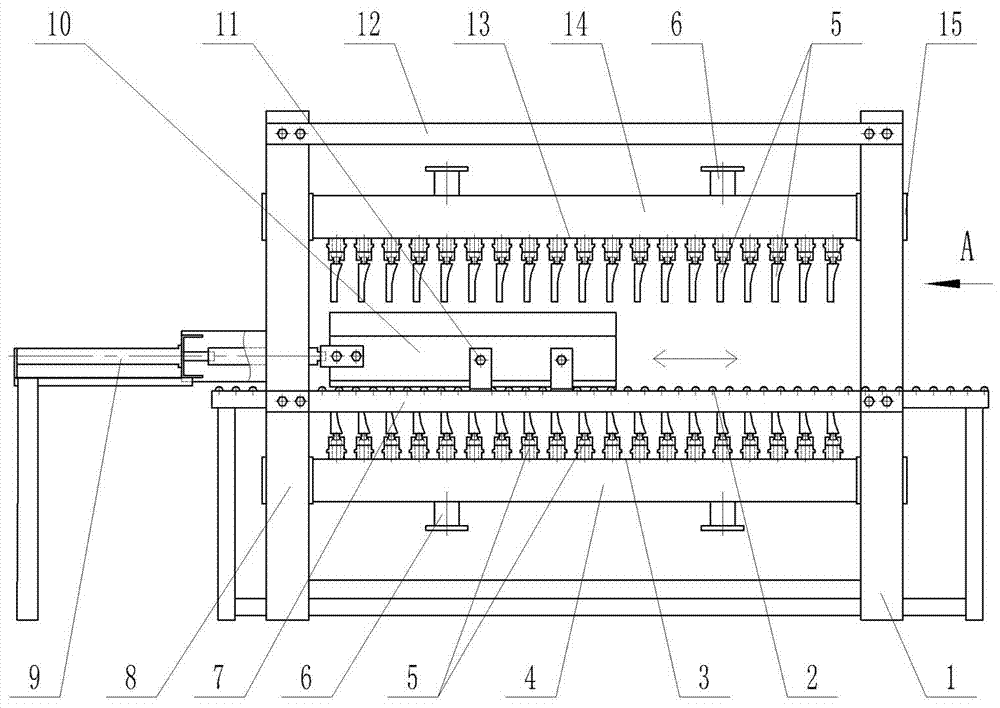 Steel rail integral air blast quenching experimental device