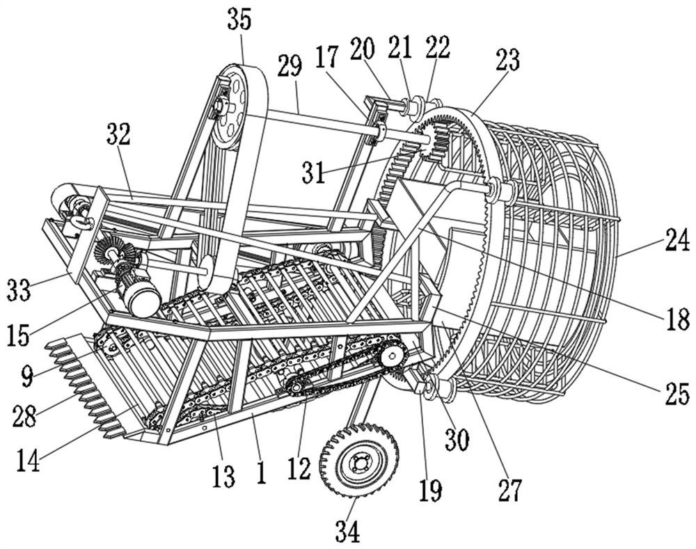 A potato harvesting device with recovery function