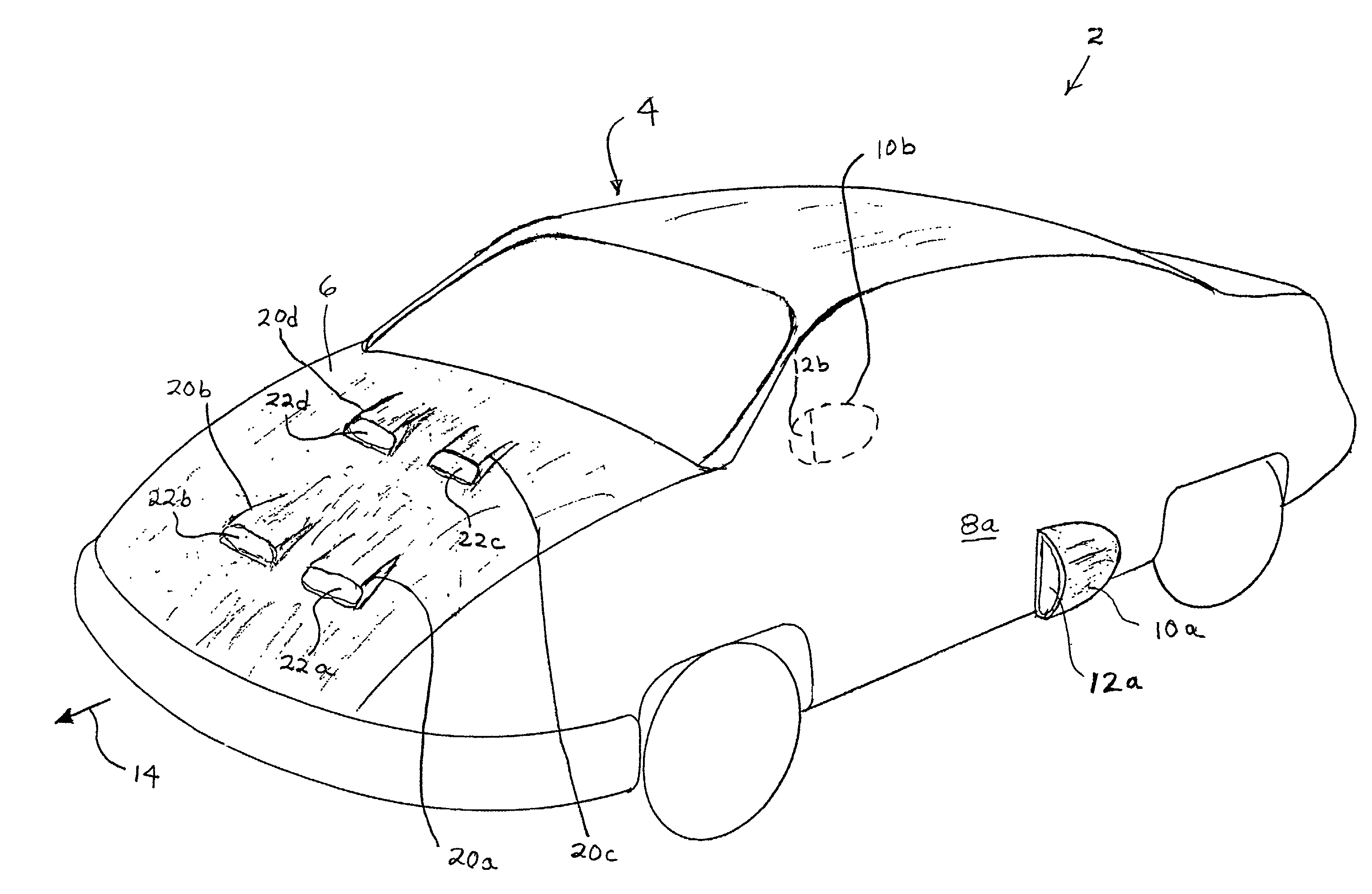 Wind turbine driven generator system for a motor vehicle