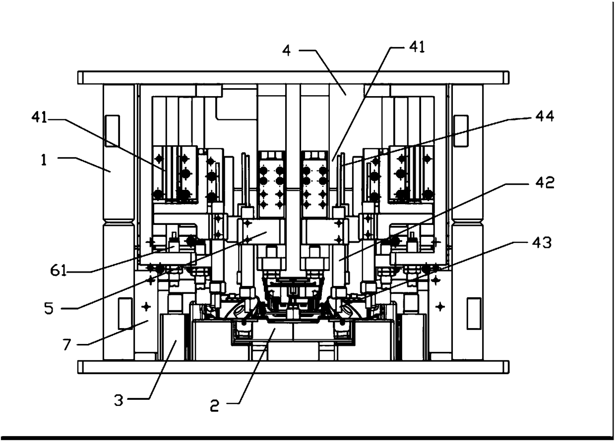 Hot riveting machining device