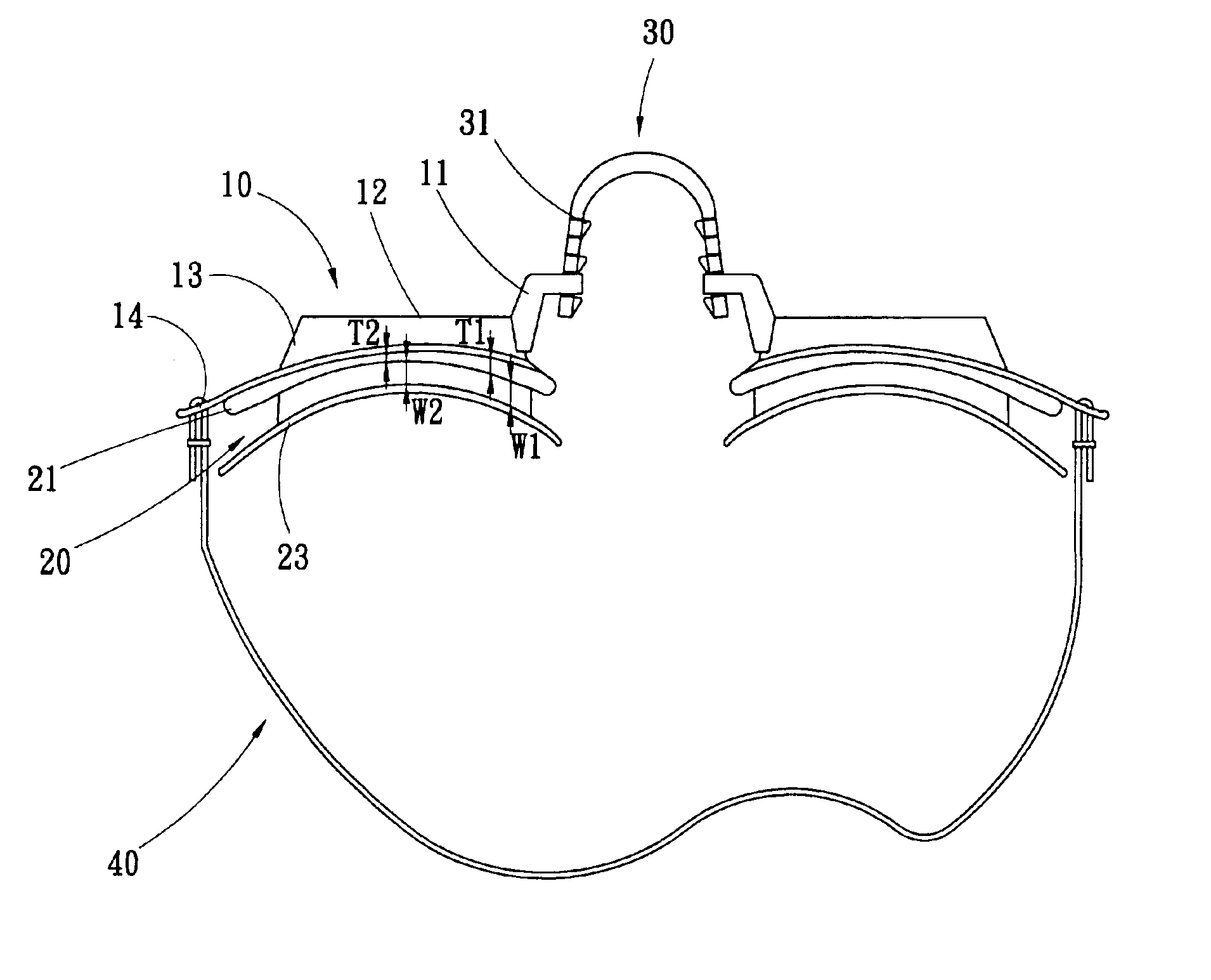 Ergonomic swimming goggles