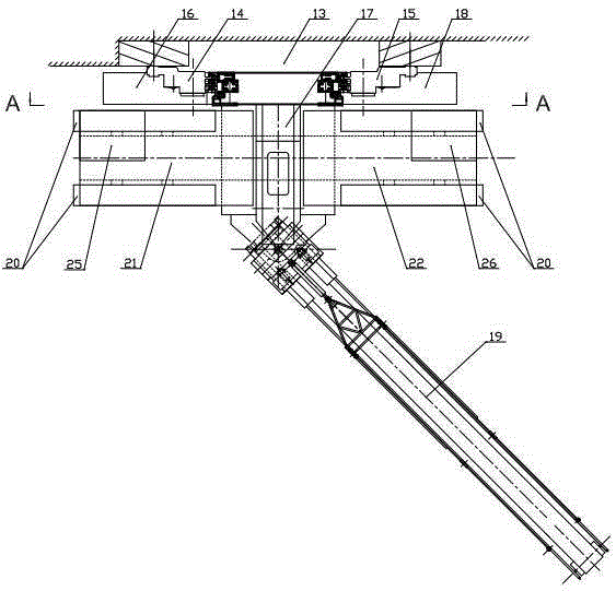 Lateral type double-drum opencast machine