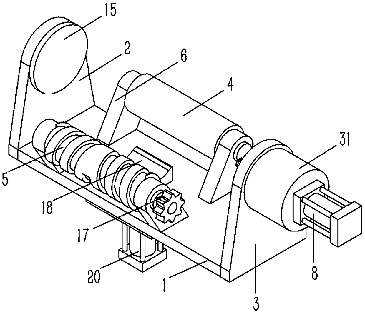 A pressing device applied to a labeling machine