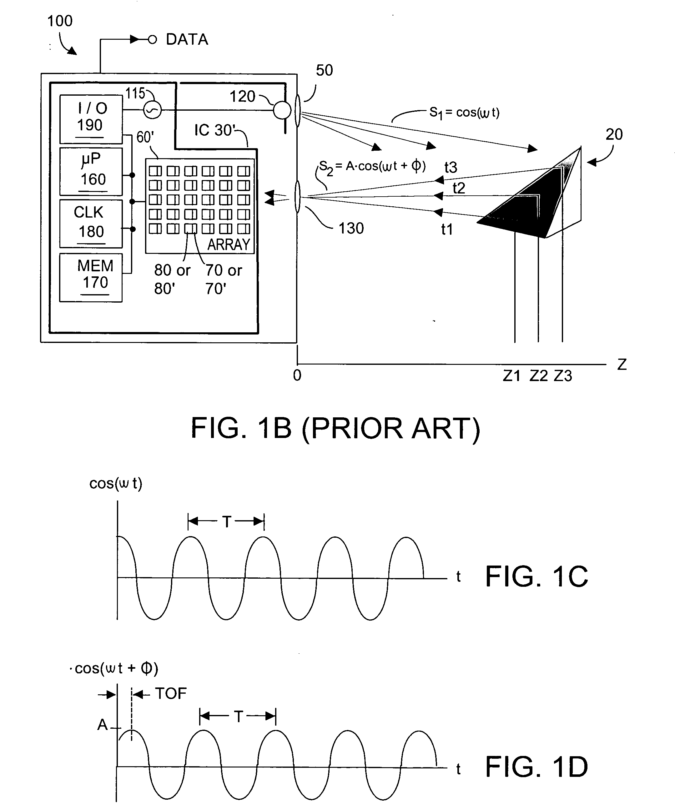 Method and system to enhance differential dynamic range and signal/noise in CMOS range finding systems using differential sensors