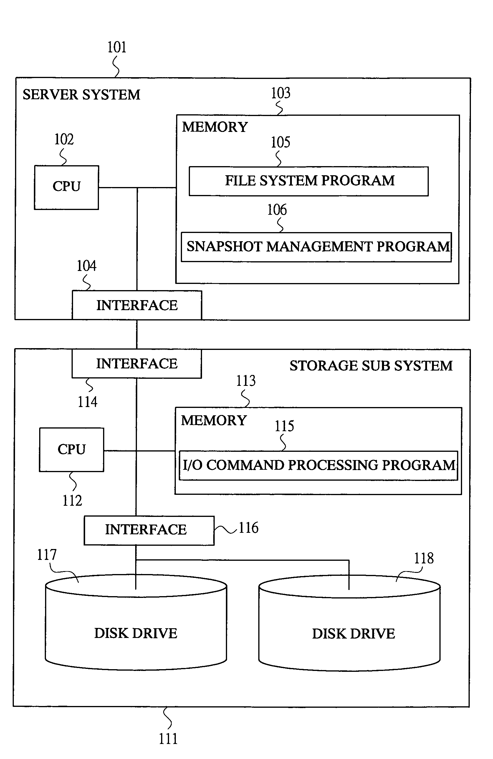 Method for keeping snapshot image in a storage system