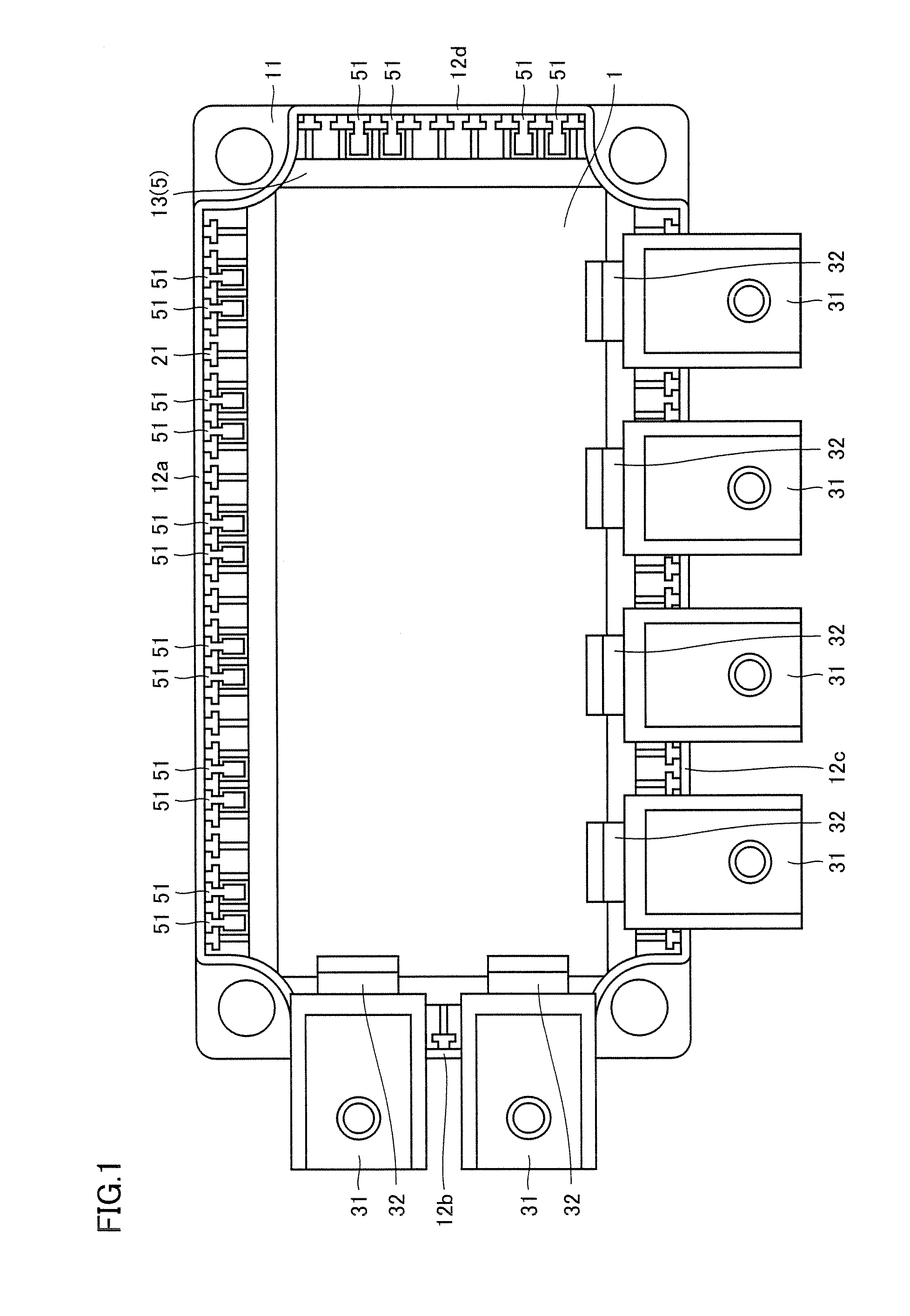 Semiconductor device having terminals